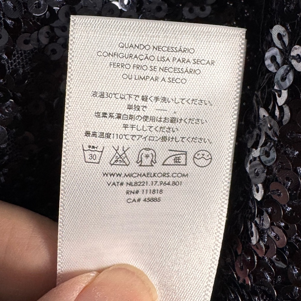 Michael Kors Black Sequin Tank Top Women’s M Summer Date Night - Picture 13 of 14